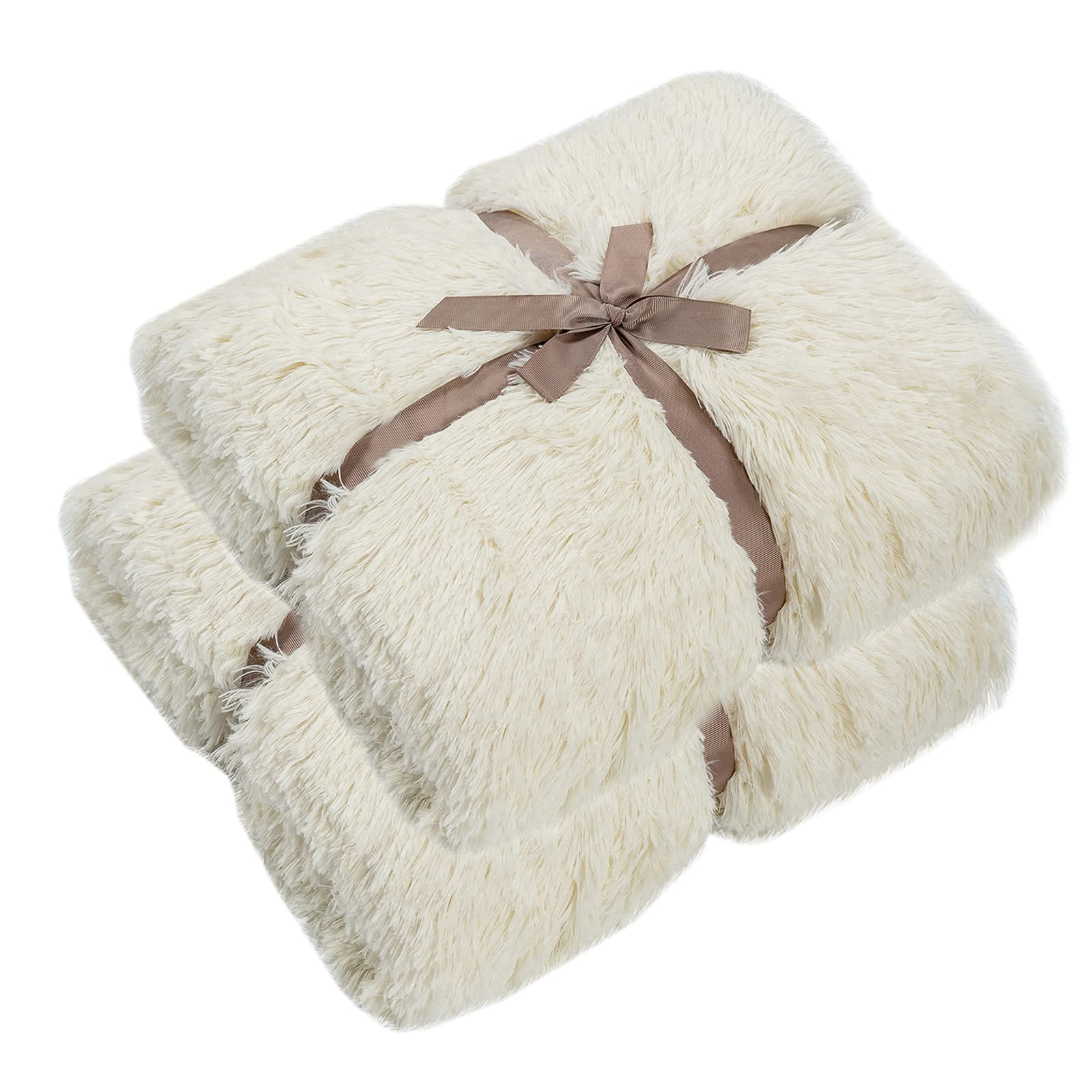 Giantex Reversible Soft Fur Blanket, Oversized Fluffy Throw Blanket 