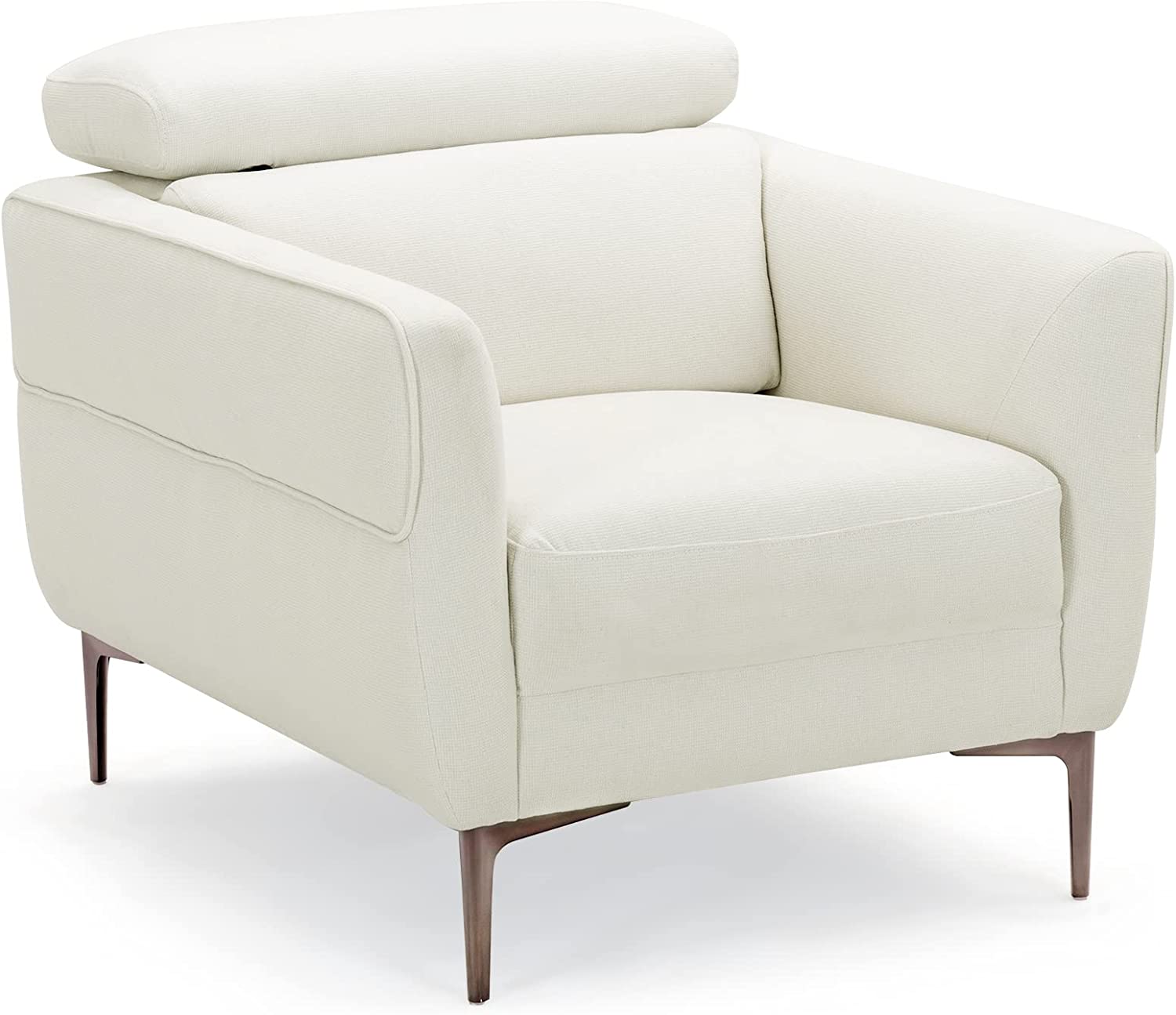 Giantex Accent Chair, Upholstered Single Sofa Chair with Adjustable Headrest 