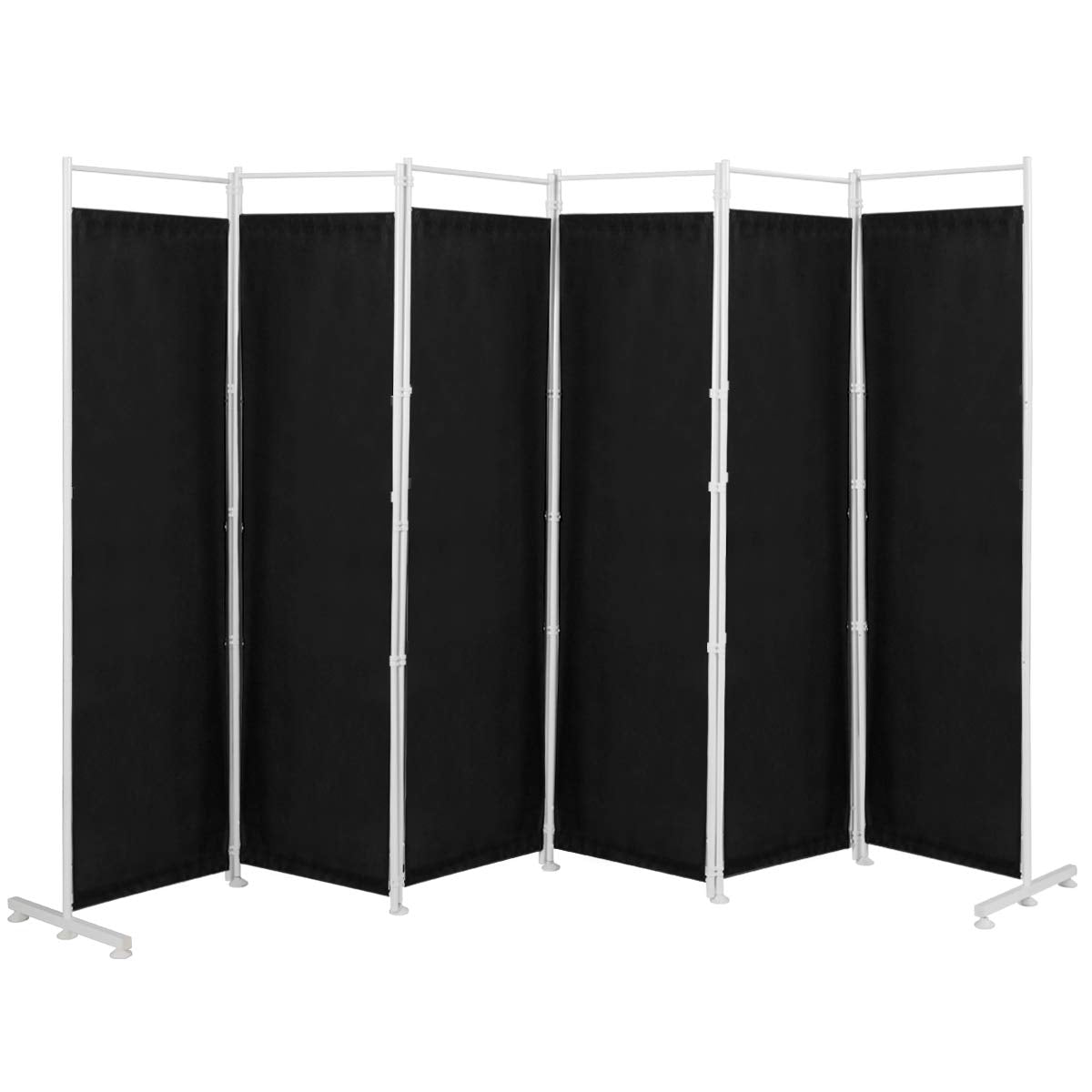 Giantex 6 Panel Room Divider, 6 Ft Folding Screen with Steel Support Base