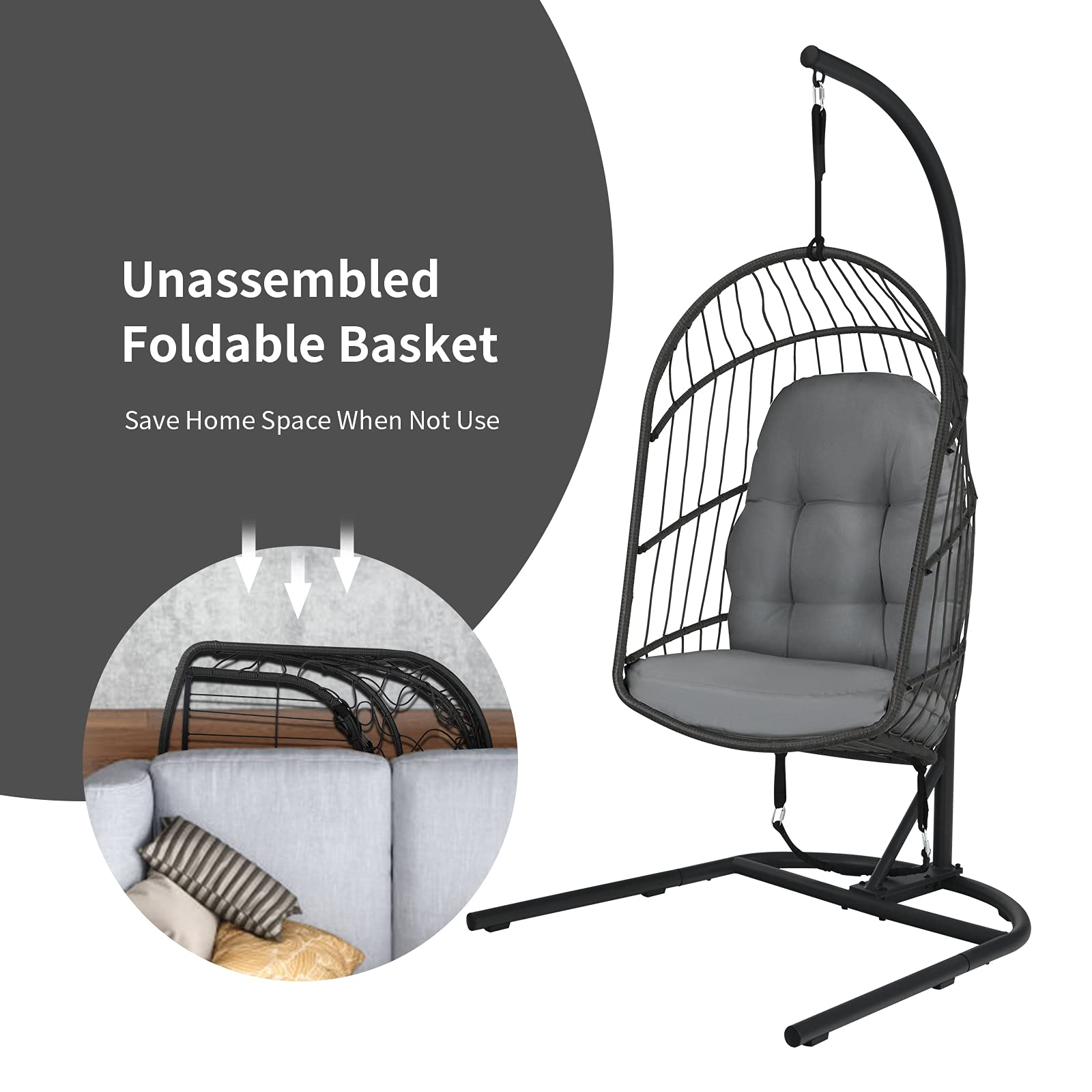 Giantex Hanging Egg Chair with Stand 