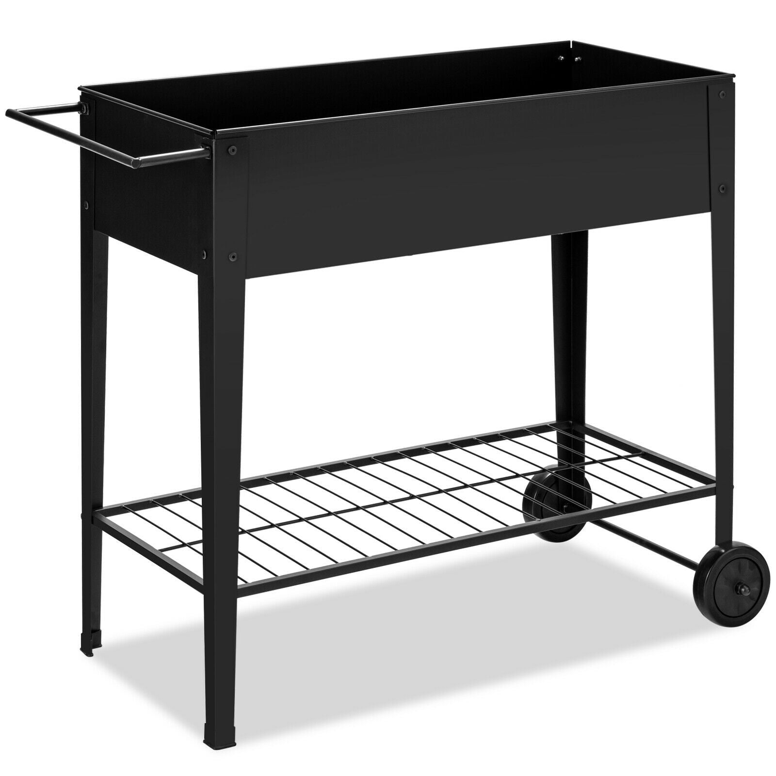 Outdoor Raised Garden Bed on Wheels with Legs 