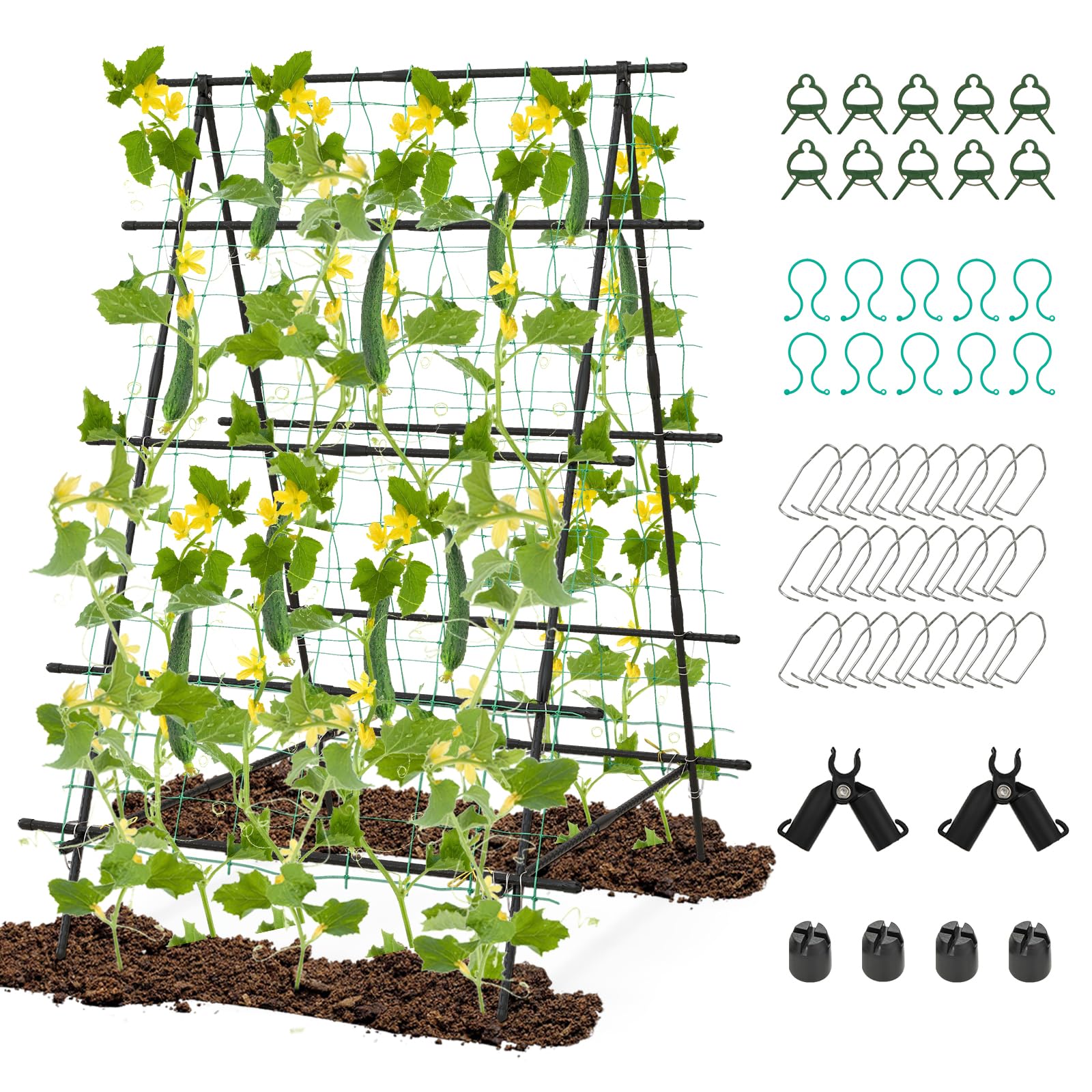 Giantex Cucumber Trellis, Trellis for Climbing Plants Outdoor 