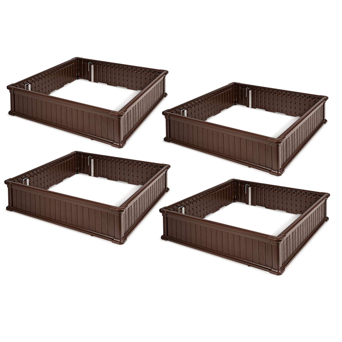 Planter for Flower Vegetables (48.5''Lx48.5''Wx12''H, Brown) 