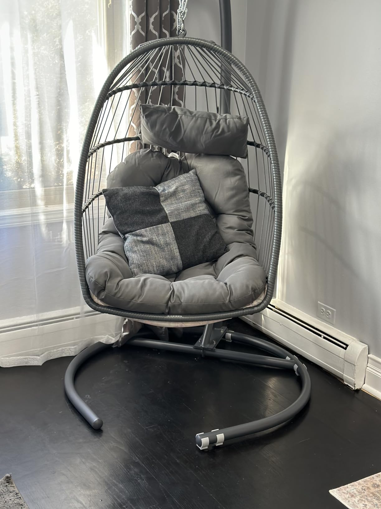Giantex Foldable Hanging Egg Chair - Egg Swing Hammock Chair 