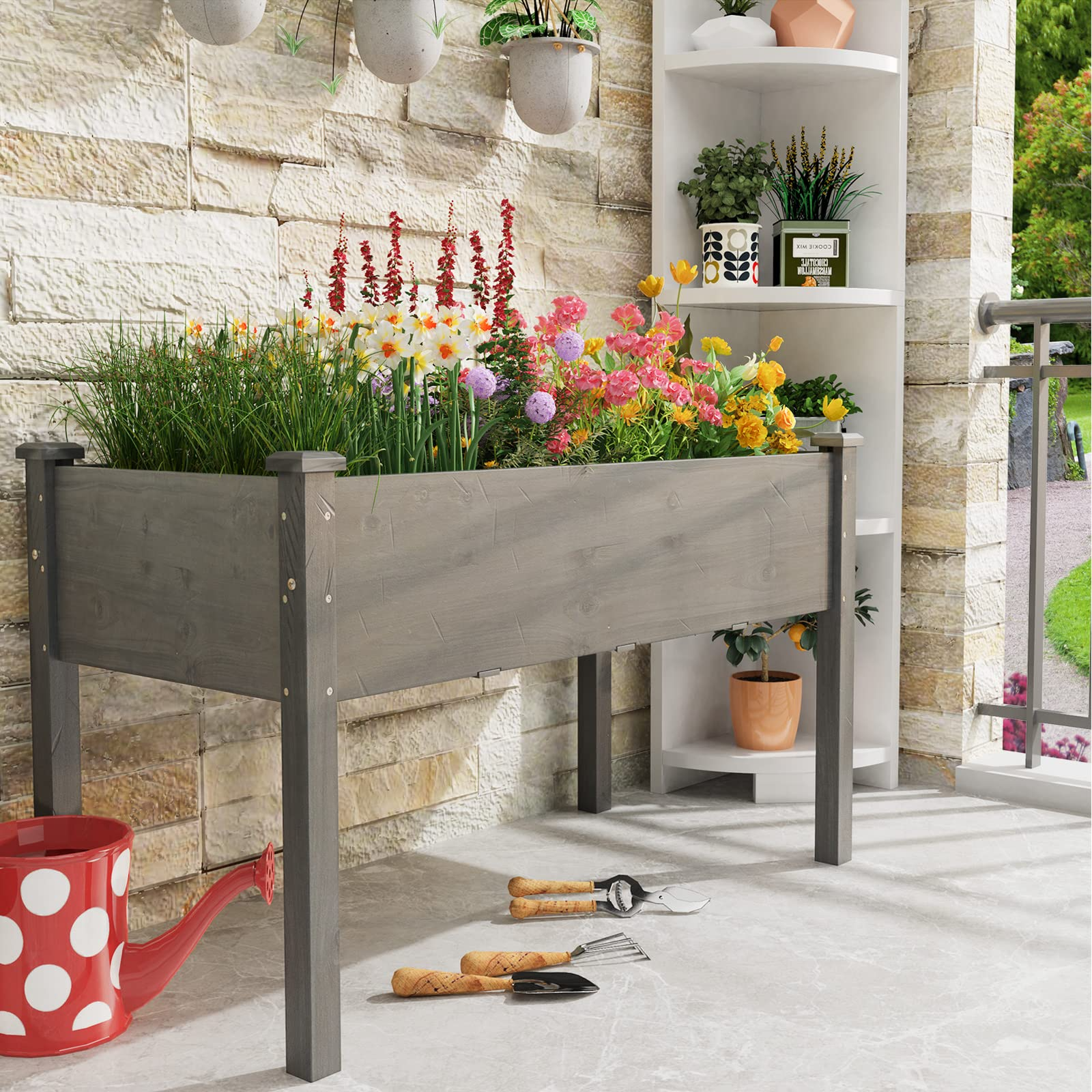 Raised Garden Bed with Legs, 49" L x 23" W x 30" H 