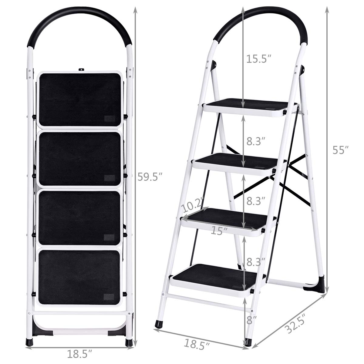 Giantex 2 Step Ladder Folding Step Stool Platform Home Kitchen Tool Multiuse Stepladder 