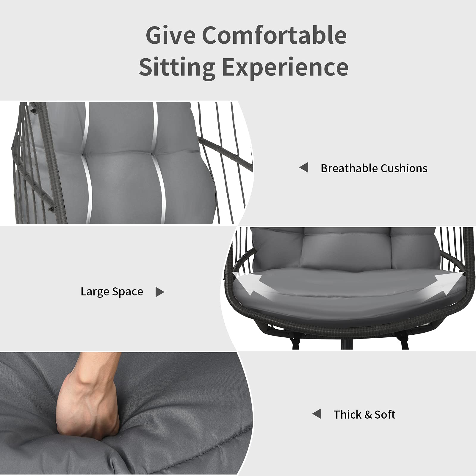 Giantex Hanging Egg Chair with Stand 