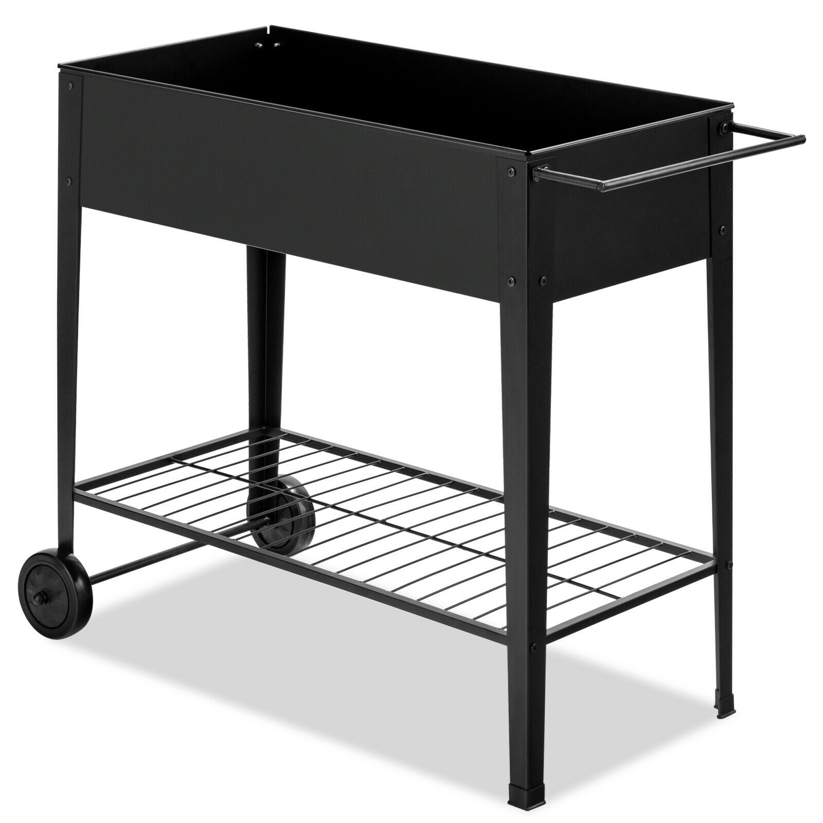 Outdoor Raised Garden Bed on Wheels with Legs 