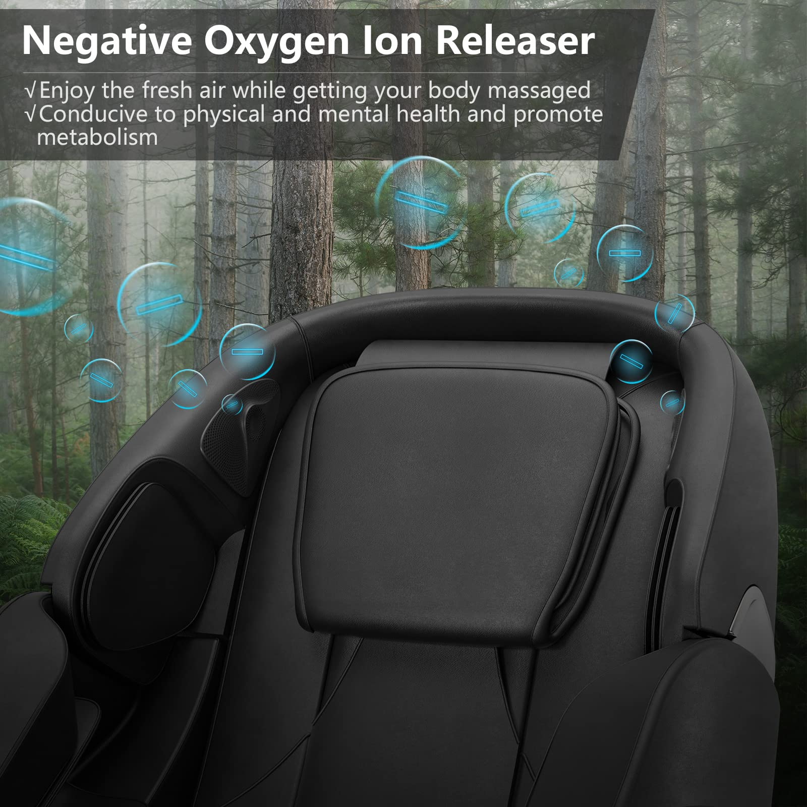 Giantex Massage Chair Full Body - Zero Gravity SL-Track Electric Massage Recliner with Voice Control, Blue-Tooth Speaker 