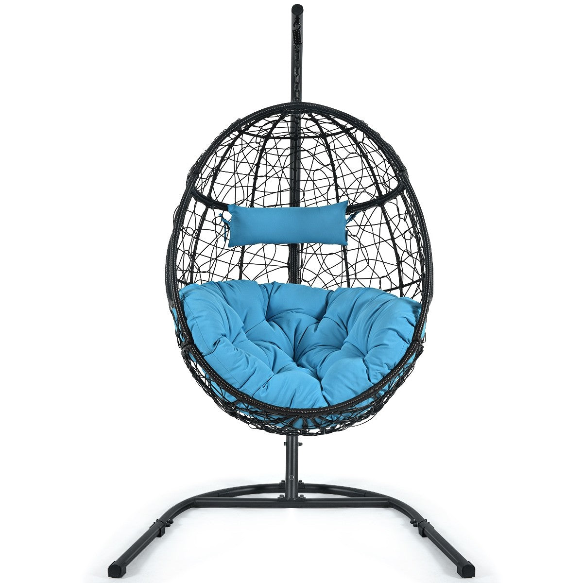 Hanging Egg Chair, Swing Chair with C Hammock Stand Set 