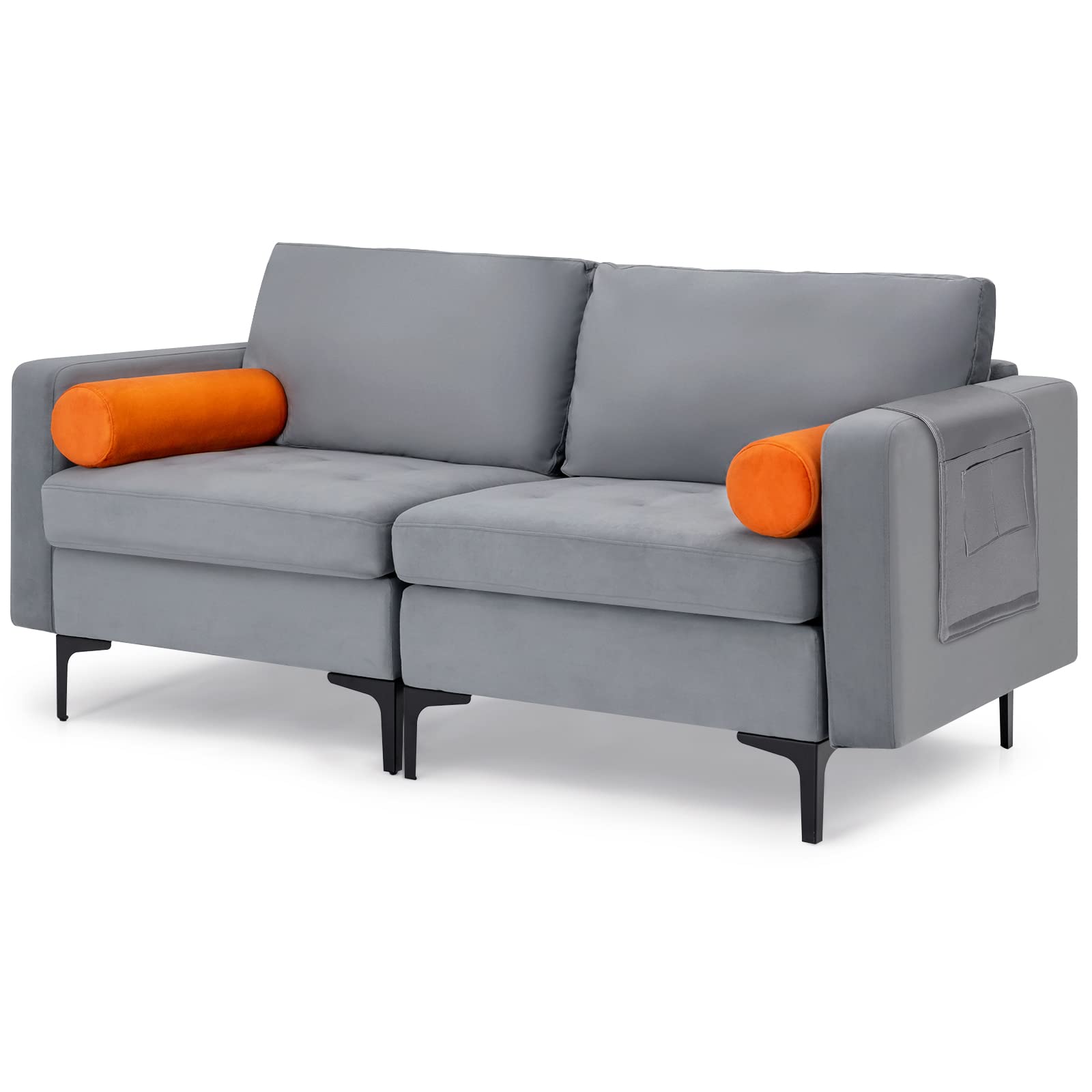 Giantex 68" Modern Loveseat, 2-Seater Sofa Couch 