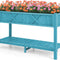 Giantex HIPS Raised Garden Bed, Elevated Planter Box w/Legs, Storage Shelf, Drain Holes