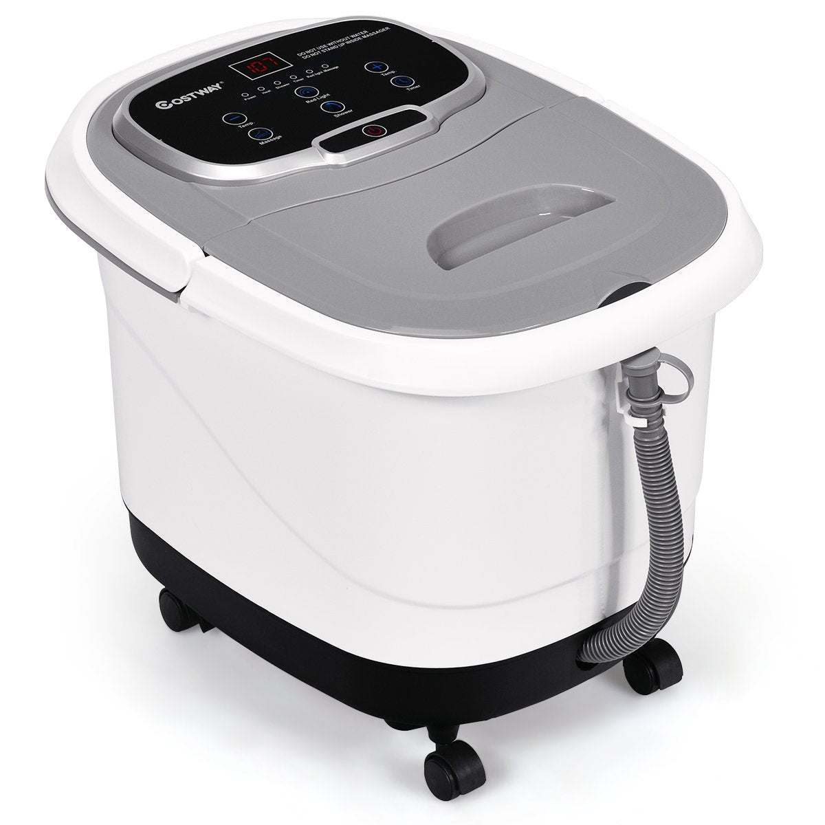Giantex Foot Spa Bath Massager w/ Heat, Water Shower Adjustable in Angles 