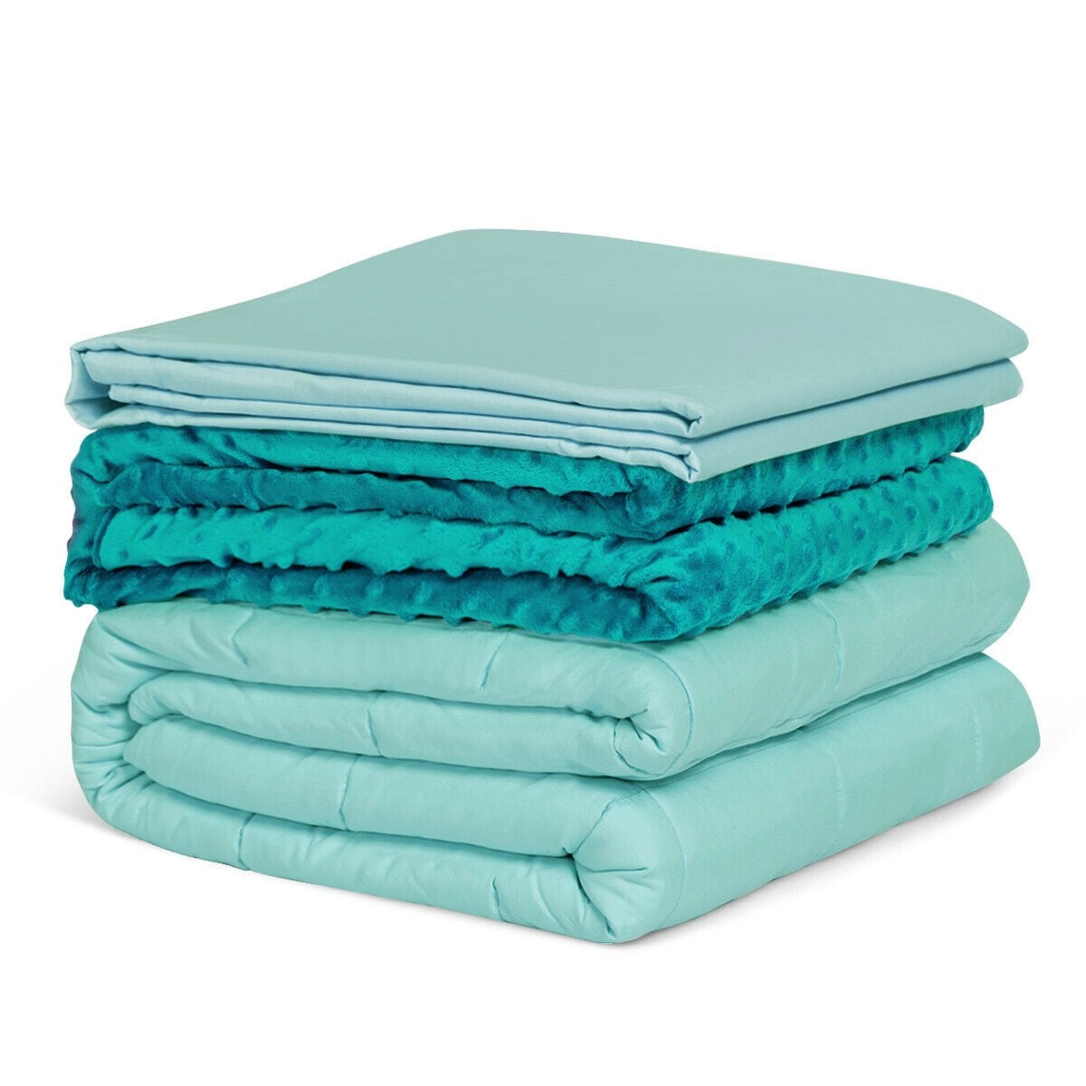 Giantex Kids Weighted Blanket with Duvet Covers, Hot and Cold Duvet Cover Set, 60 " x 41" | 7lbs 