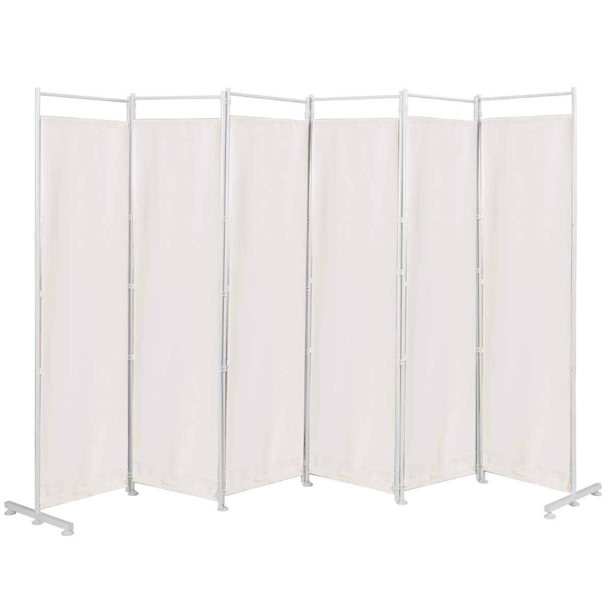 Giantex 6 Panel Room Divider, 6 Ft Folding Screen with Steel Support Base