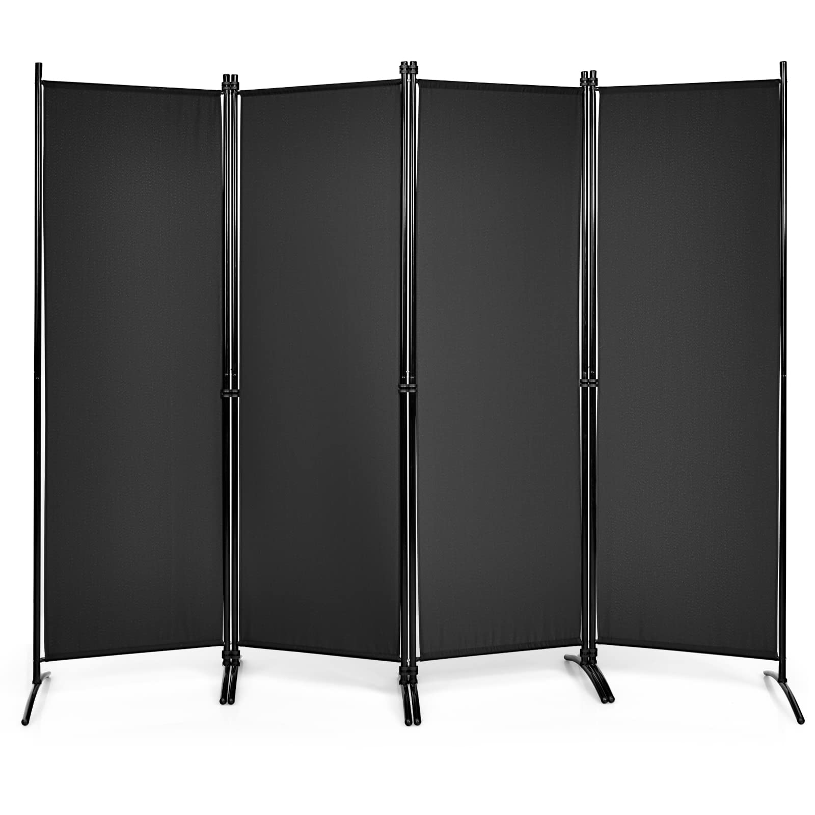 Giantex 4 Panel Room Divider, 5.6Ft Folding Screen, Home Office Freestanding Tall Partition