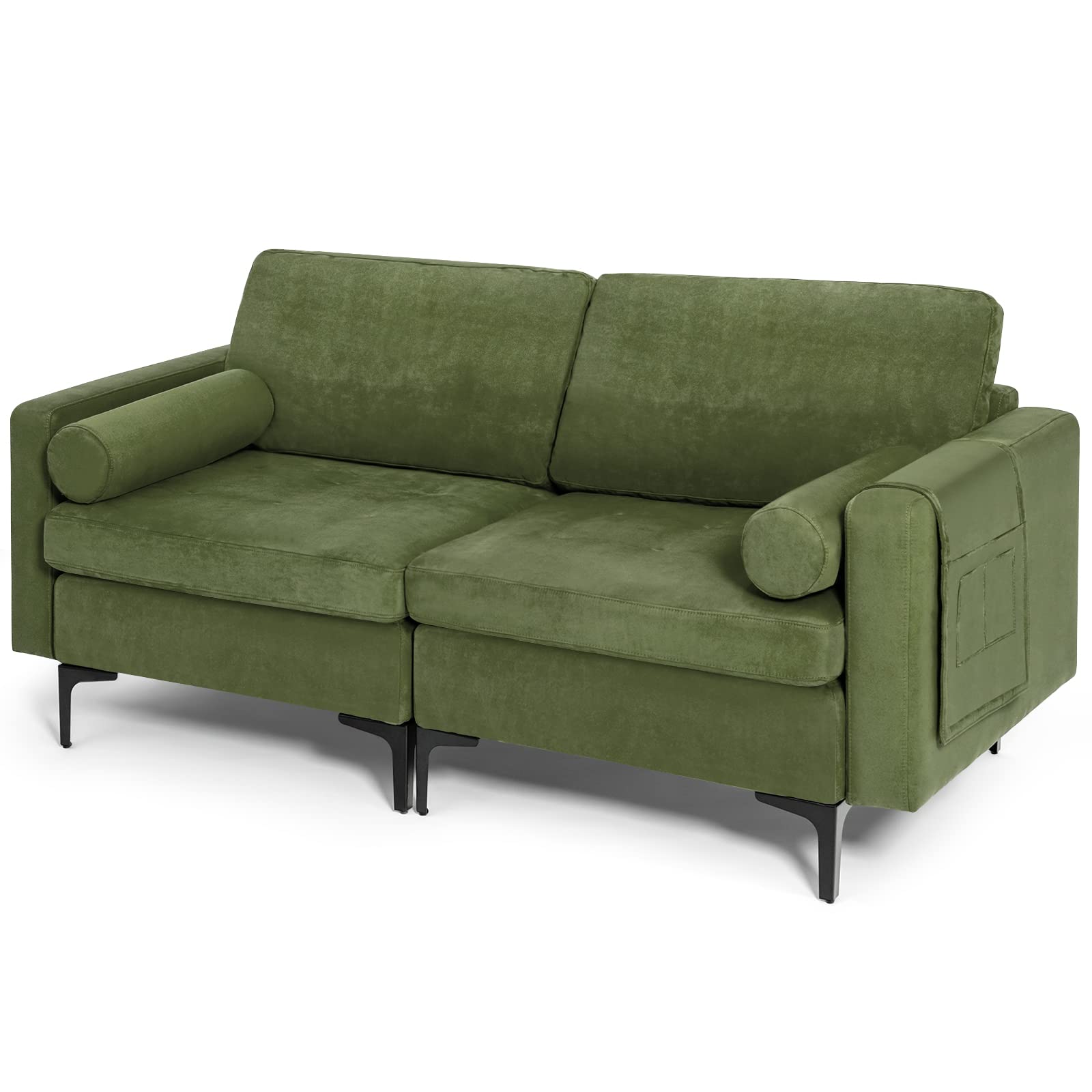 Giantex 68" Modern Loveseat, 2-Seater Sofa Couch 