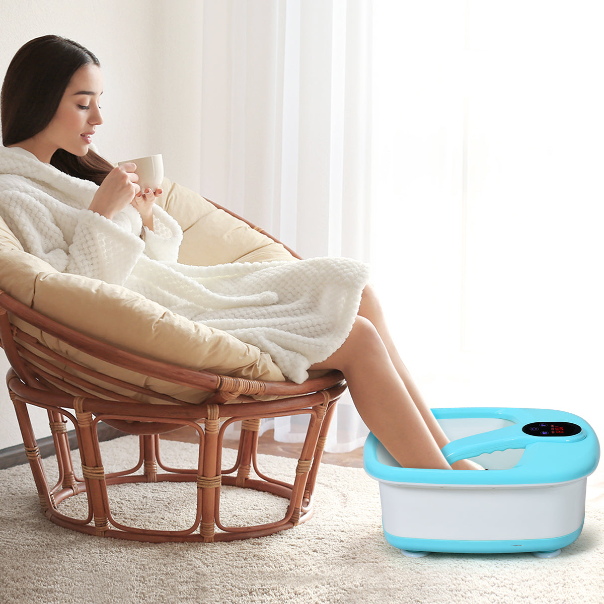 Giantex Foot Spa Bath Massager with Automatic Massage Rollers 
