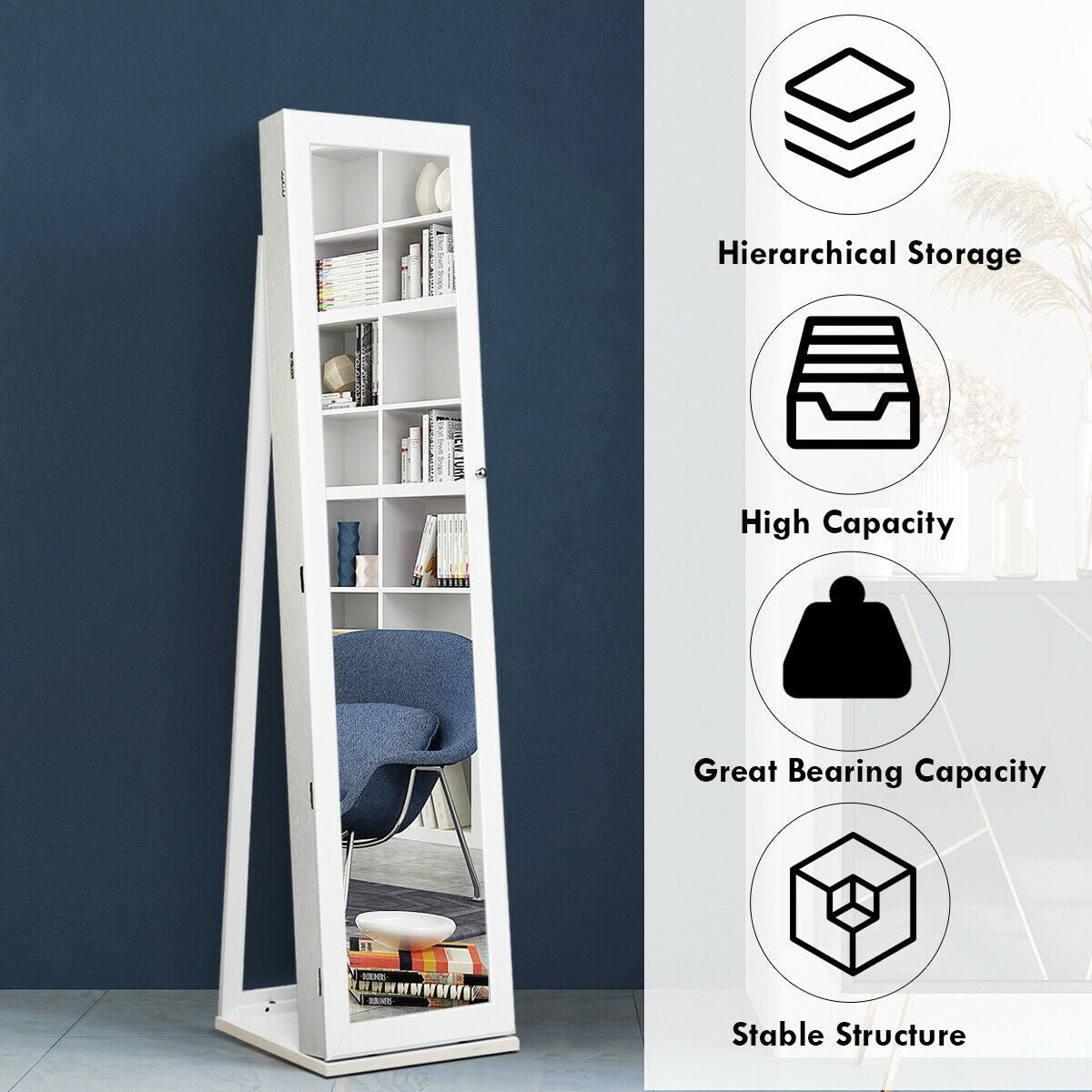 CHARMAID | Standing Jewelry Armoire 
