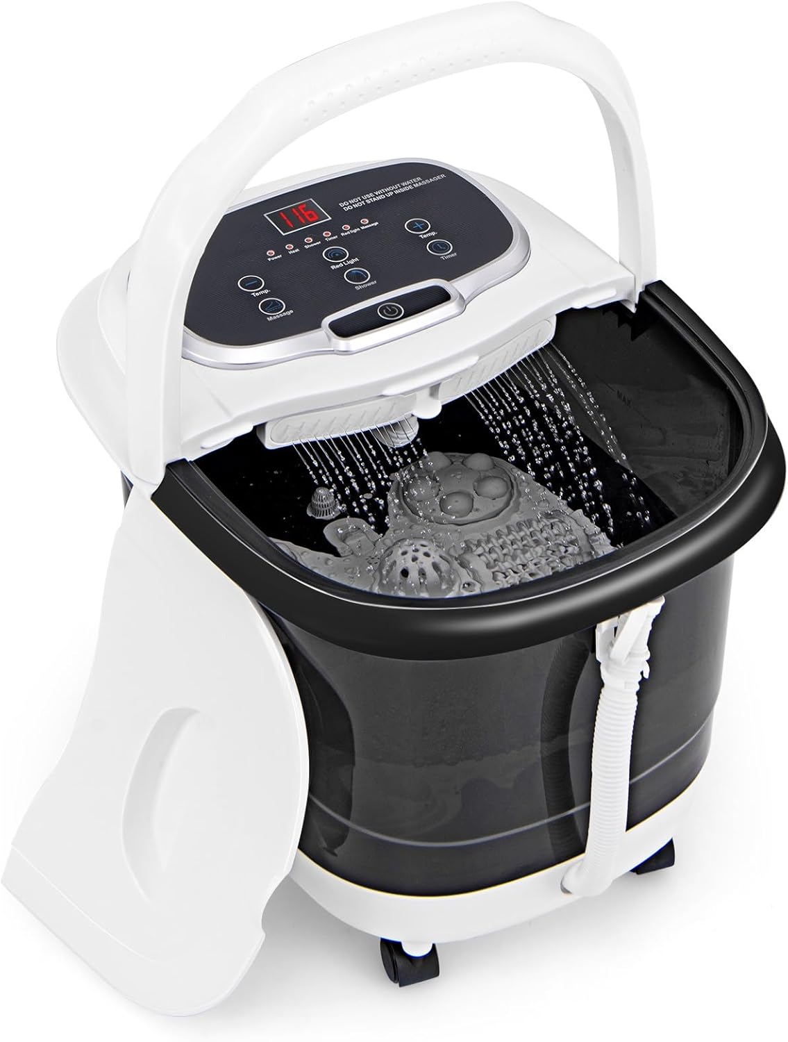 Giantex Foot Spa Bath Massager w/ Heat, Water Shower Adjustable in Angles 
