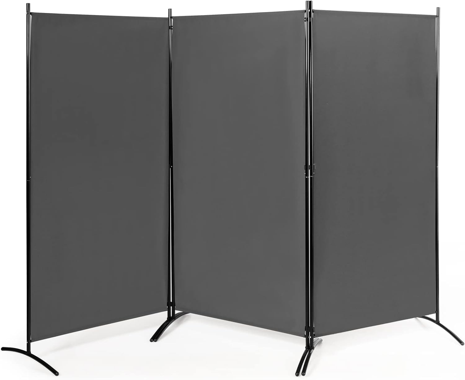 Giantex 6 Ft 3 Panel Room Divider, Folding Portable Privacy Screen w/ Durable Hinges Steel Base