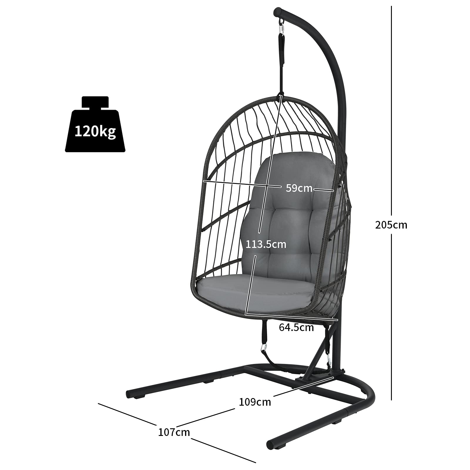 Giantex Hanging Egg Chair with Stand 