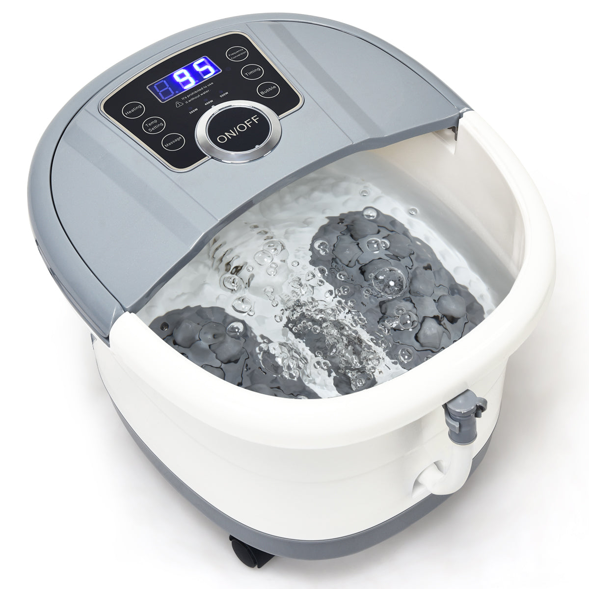 Giantex Foot Spa Bath Massager with Heat with 16 Pedicure Shiatsu Roller Massage Points 