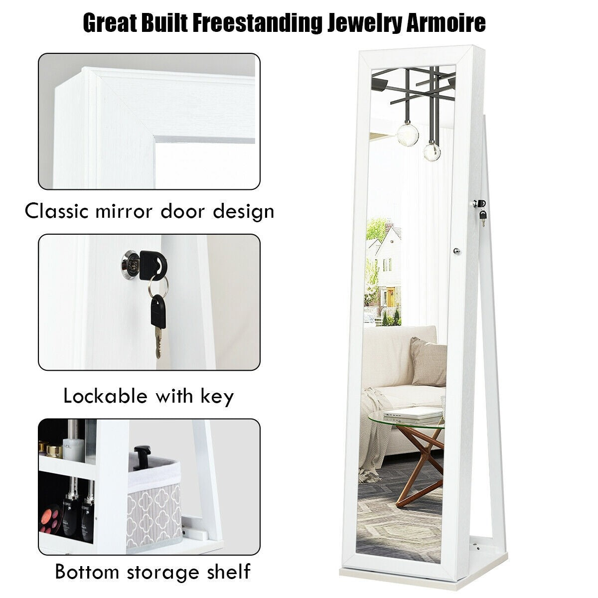 CHARMAID | Standing Jewelry Armoire 