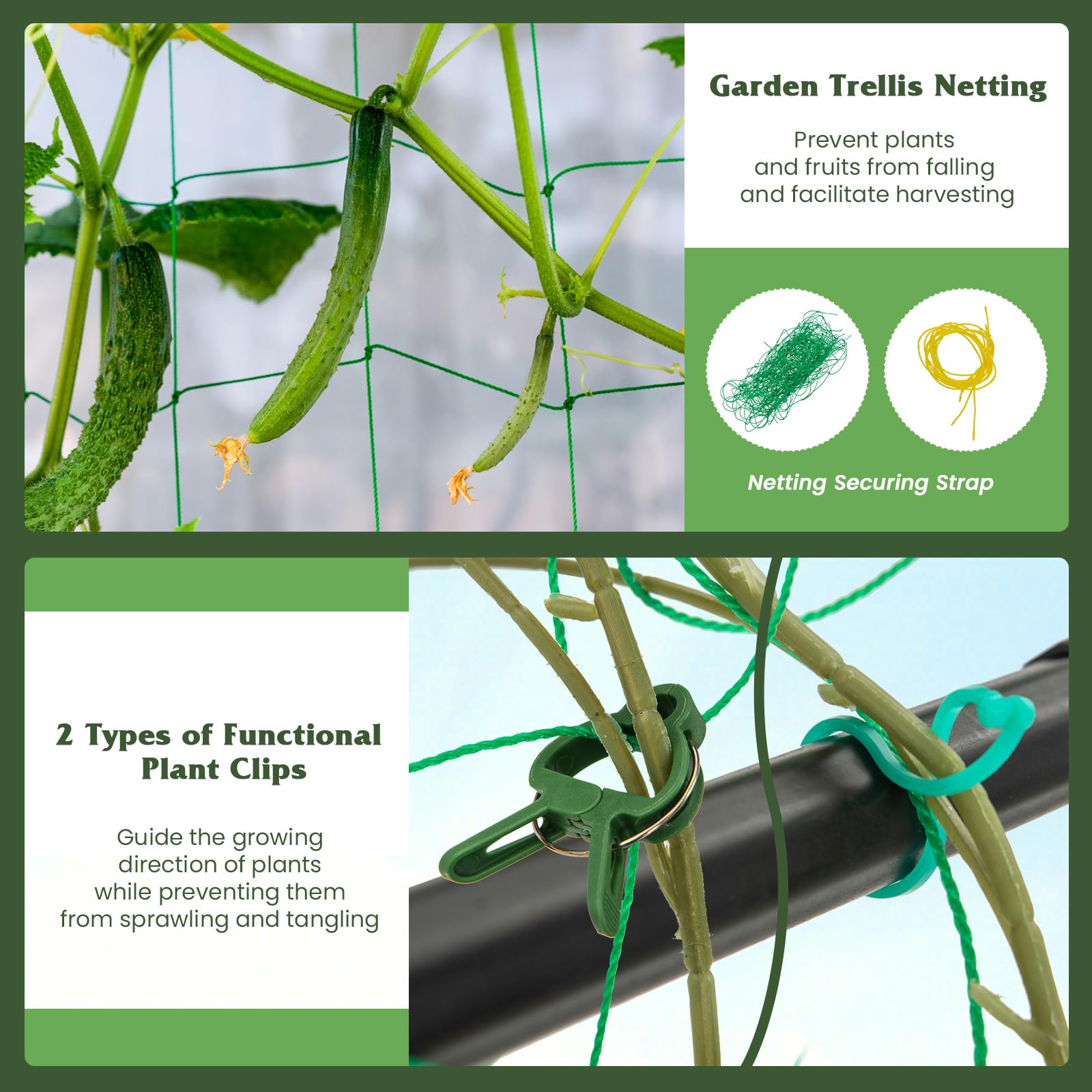 Giantex Cucumber Trellis, Trellis for Climbing Plants Outdoor 