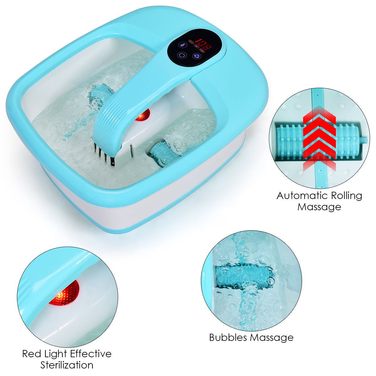 Giantex Foot Spa Bath Massager with Automatic Massage Rollers 