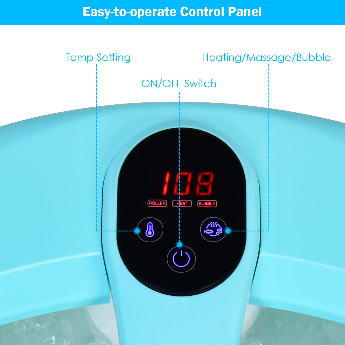 Giantex Foot Spa Bath Massager with Automatic Massage Rollers 