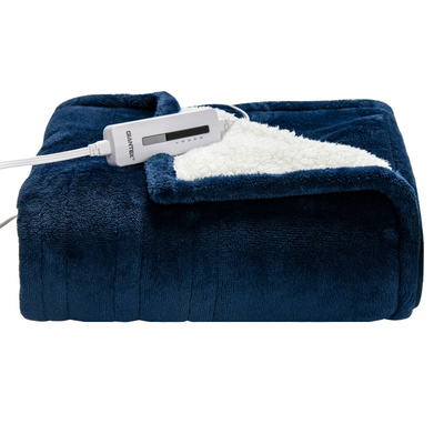 Giantex Electric Blanket Heated Throw, Flannel Sherpa Double Side Heating Blanket 50''x60'' 