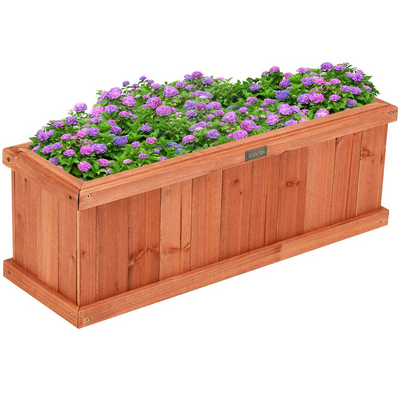 Raised Garden Bed Flower or Vegetable Planter (28" L X 9" W X 10" H) 