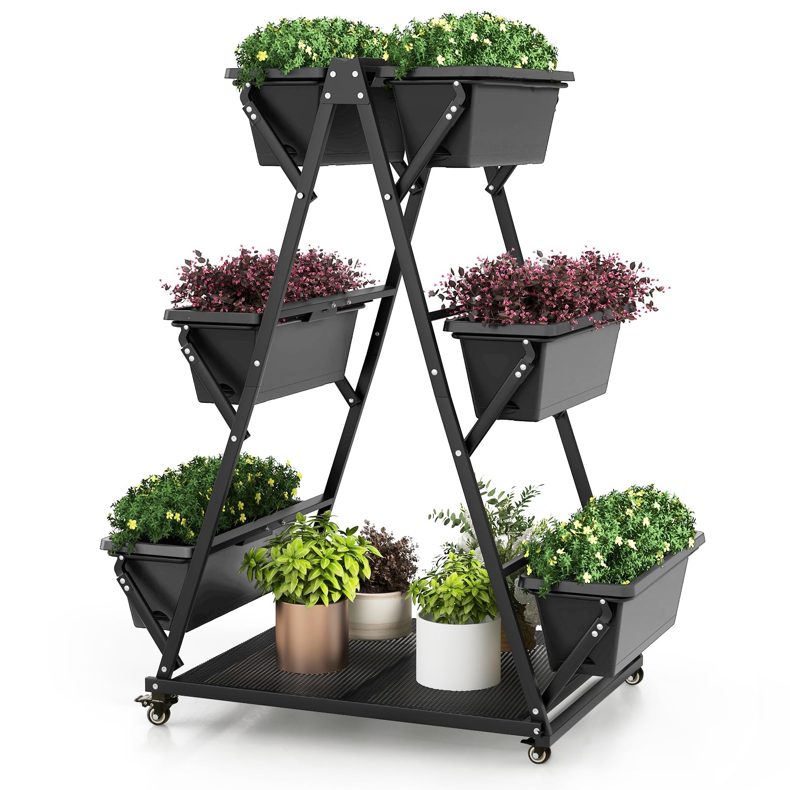 Giantex 6-Tier Rolling Raised Garden Bed 