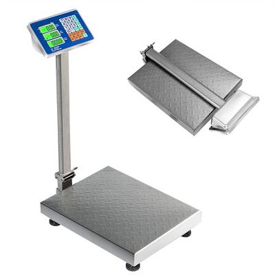 Giantex 660lbs Weight Computing Digital Scale Floor Platform Scale for Weighing Luggage (Silver) 