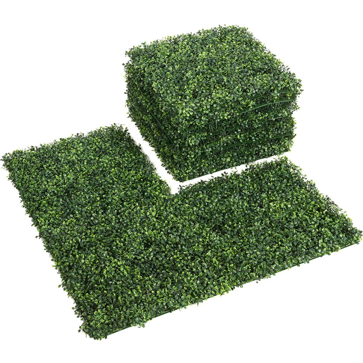 Giantex 12PCS 20x20inch Artificial Boxwood Panels Garden Privacy Fence Screen 