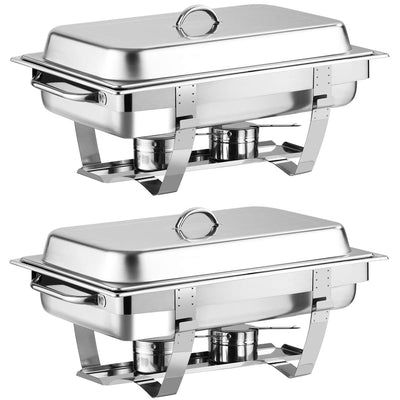 Giantex 2 Packs Chafing Dish 9 Quart Chafer Dishes Buffet Set 