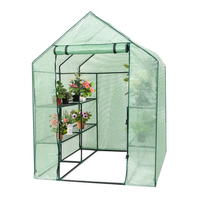 Outdoor Portable Greenhouse Mini Walk in 3 Tiers 8 Shelves Stands 