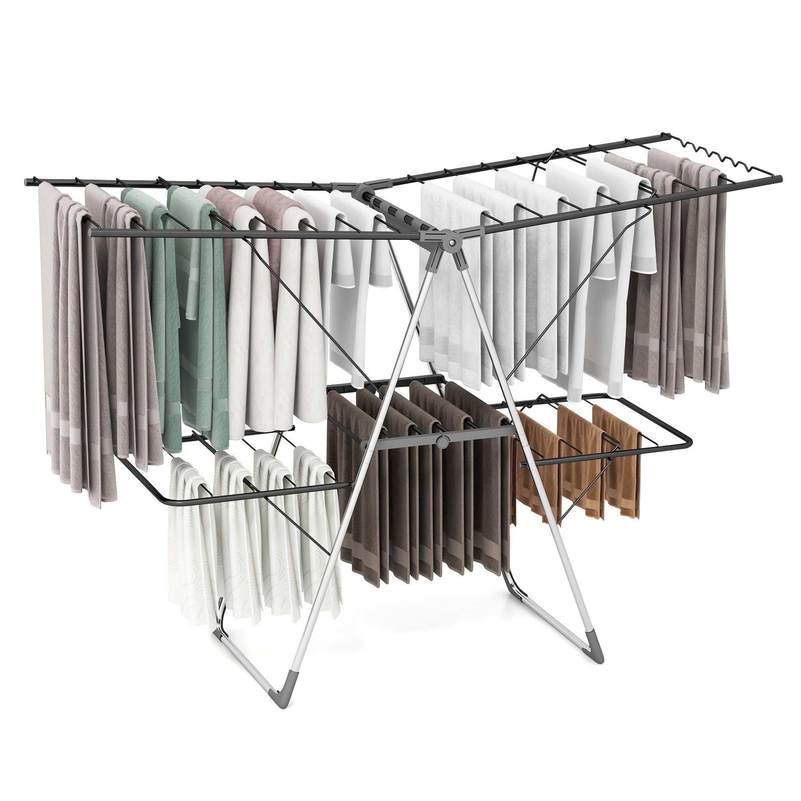 Giantex Clothes Drying Rack, Foldable Laundry Drying Rack with 33 Drying Rails