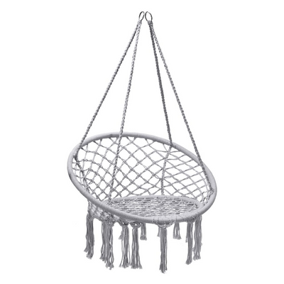 Hanging Hammock Chair, Macrame Hanging Chair 330 Pounds Capacity 
