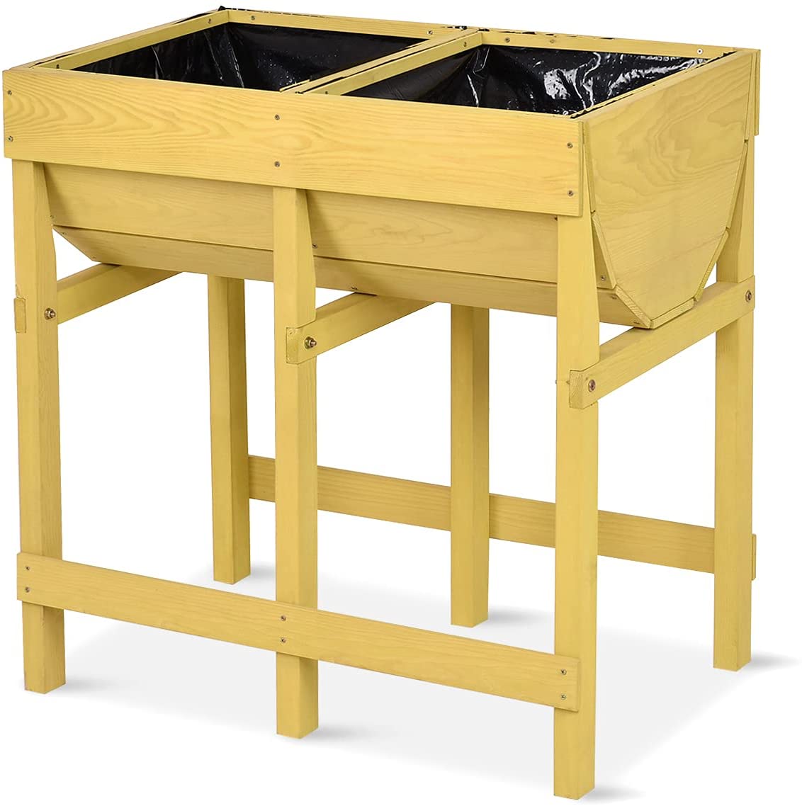 Raised Wooden Flower Planter (28" X 18" X 28.5") 