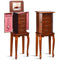 Giantex Standing Jewelry Cabinet Armoire with Top Flip Mirror