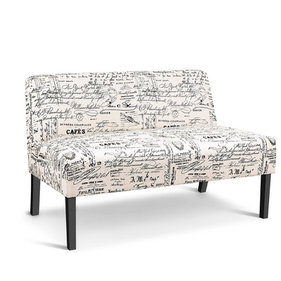 Armless Loveseat Sofa Modern Sofa Chair 