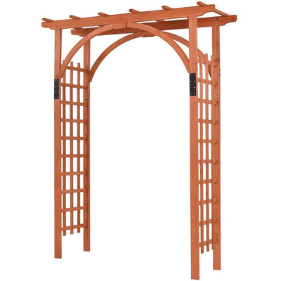 Giantex 85in Wood Arbor Wedding Arch Garden Trellis Pergola Arbor 