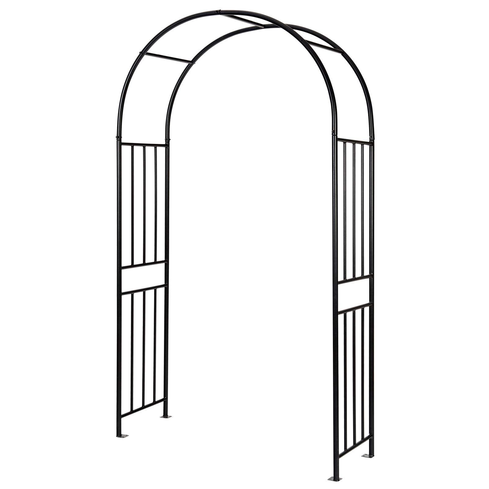 Giantex 7.2Ft Garden Arch, Outdoor Steel Arbor w/Stakes