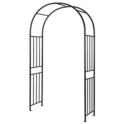 Giantex 7.2Ft Garden Arch, Outdoor Steel Arbor w/Stakes 