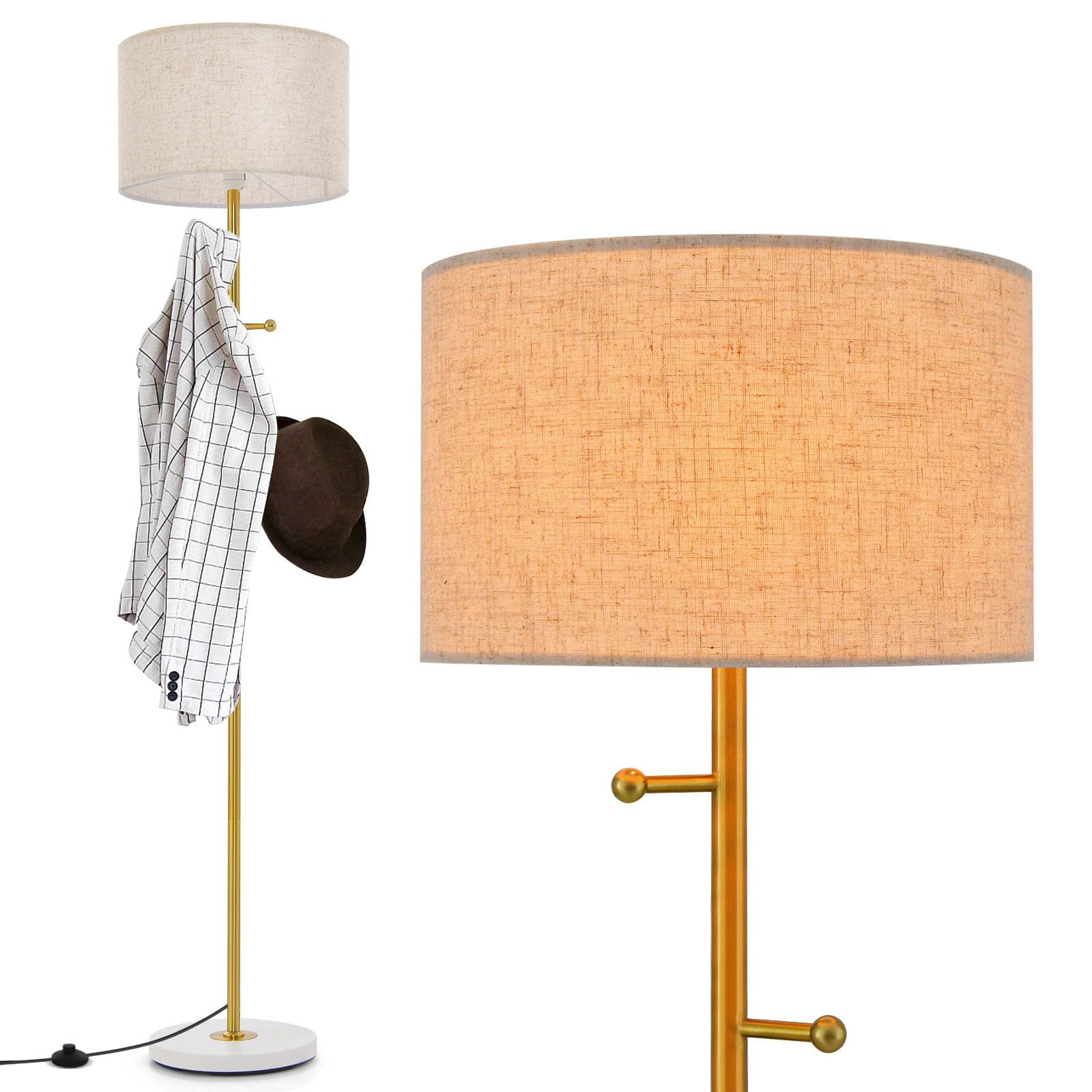 Giantex Floor Lamp with Coat Rack