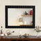 CHARMAID Wall Mirror, 32'' x 24'' Wood Framed Vanity Mirror with Hanging Hooks