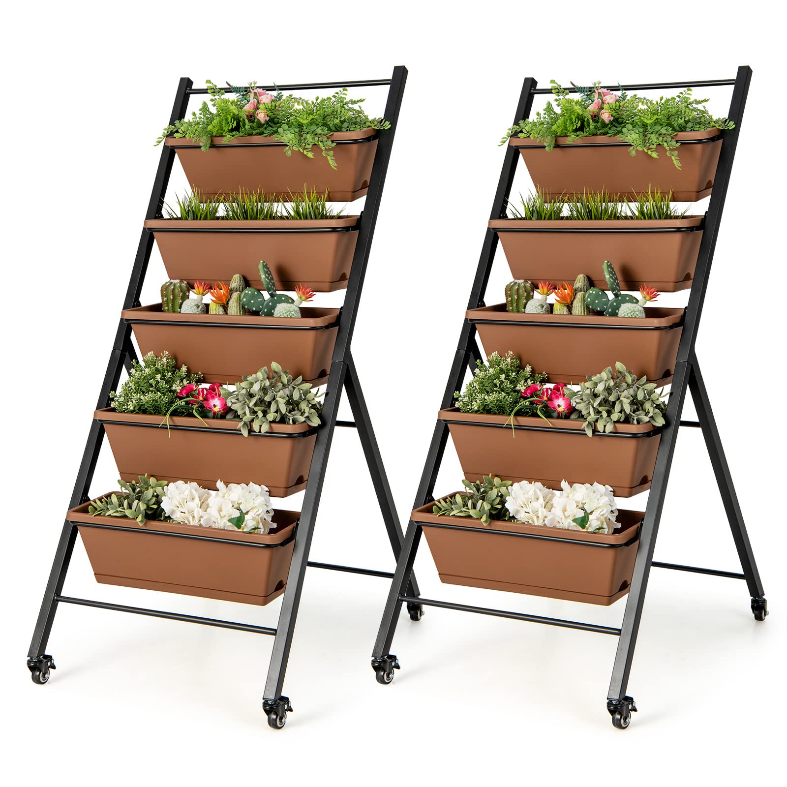 Giantex Vertical Planter Raised Bed on Wheels 