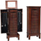Jewelry Cabinet with Top Compartment Bedroom Armoire with Large Storage
